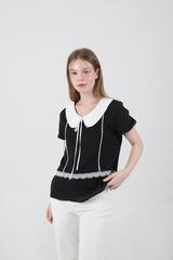 collar point blouse