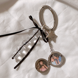 [MADE]CIRCLE PHOTO KEYRING- BLACK