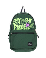 Printed Twill Pocket Backpack (Green)