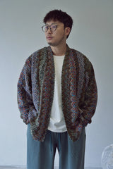 BOUCLE BOHEMIAN HERITAGE CARDIGAN (Black)