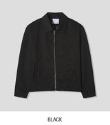 Dirt incision dyeing semi crop jacket