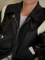 Stadium varsity collar jacket