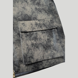 CLOUDY LEATHER HOOD JACKET