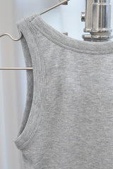 Basic Ribbed Sleeveless (Gray)