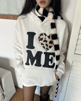 I♥ME アバントフィット レオパードシンボル ロングスリーブ パーカー (2 colors)