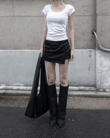 26SS★ [mnem] ME Scoop Neck Baby Tee