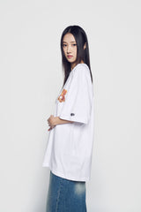 24FW HOSHI X ADLV タイガーフィギュア 半袖Tシャツ ホワイト