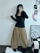 コーデュロイバルーンロングパンツ 🤎🤍🖤3カラー