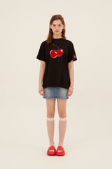 BIG CHERRY T-SHIRT [BLACK]