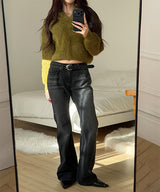 [F/W]Hairy crop hood knit(3color)