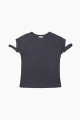 ナーカットアウトスリムTシャツ