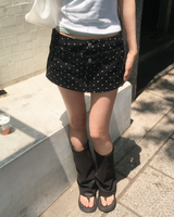 Dot double waist skirt pants