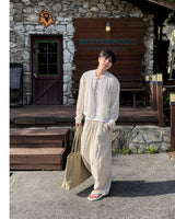 Beo Curved Linen Balloon Pants
