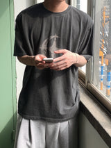 Crescent Moon Pigment-Dyed Oversized Short-Sleeve Tee
