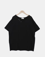 Nadeun Henley V-Neck Short Sleeve T-Shirt