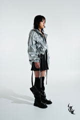6X Shirring Detail Jacket (Silver)