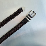 Minimal Braided Leather Belt