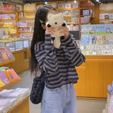 プッキストライプクロップTシャツ
