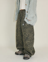 (Leopard Item)キヤヒョウ柄バルーンフィットワイドパンツ