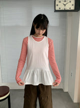ムヤンドットボーダー長袖Tシャツ