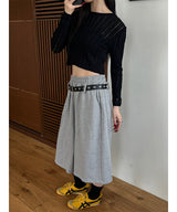 [Unisex] ベルト付きスウェットバミューダパンツ(3color)