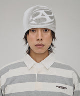  BIG LOGO SPRAY BEANIE WHITE GRAY