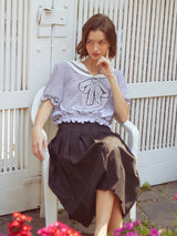 Ribbon Sailor Top (STRIPE)