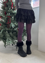 FLOWER CANCAN SKIRT SHORTS