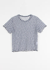 LACE CHECK TEE