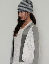 Knit Hat&Neck Warmer_Grey