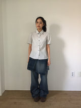 Wendy Plaid Half Blouse (2color)