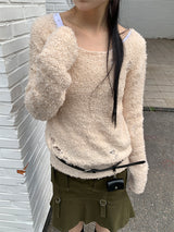 ブークルダメージルーズニット (2C)
