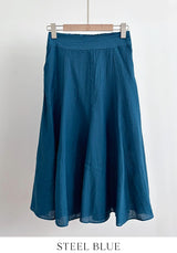 Arom Wrinkle Banding Flare Skirt