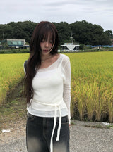 Mining Bustier Layered Knit