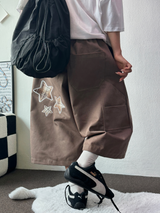 スター- パッチバルーンバミューダ🤍🖤🤎3COLOR