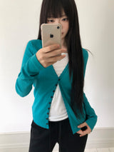 Dvain Lace Deep V-Neck Cardigan