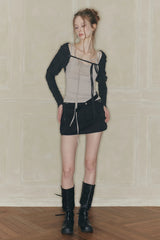 CORSET PANEL TOP grey