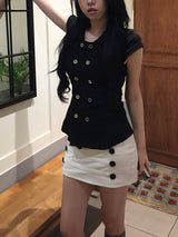 Muse Double Button Tee