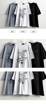 ティニ レタリング オーバーサイズフィット ショートスリーブ Tシャツ
