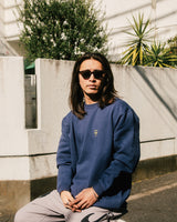 NSN ロゴクルーネック ネイビーブルー