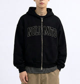 2-way Crop Fit No Limit Hooded Zip-up Black