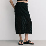 rose skirt (black)