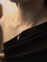 SMALL DEW SILVER NECKLACE 47cm