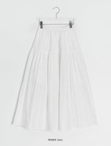 Saku Pure Lace Banding Long Skirt