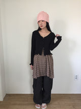 Ribbon Plaid Mini One Piece (2color)