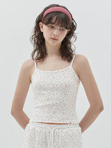 KIRSH PLAIN CHERRY SEMI CROP SLEEVELESS - WHITE