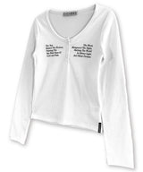 Sun&Moon Button Long Sleeve Tee_White