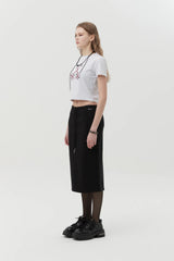 UNION JACK CROP T-SHIRT - GRAY  