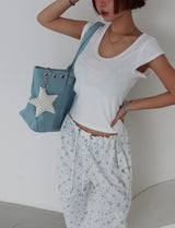 Star dot cushion key ring