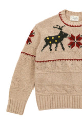Deer Tweed Knit [Beige]
